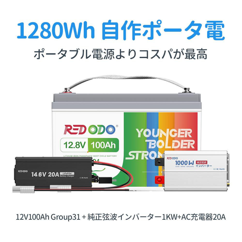 Redodo 1280Wh / 1792Wh 自作ポータ電