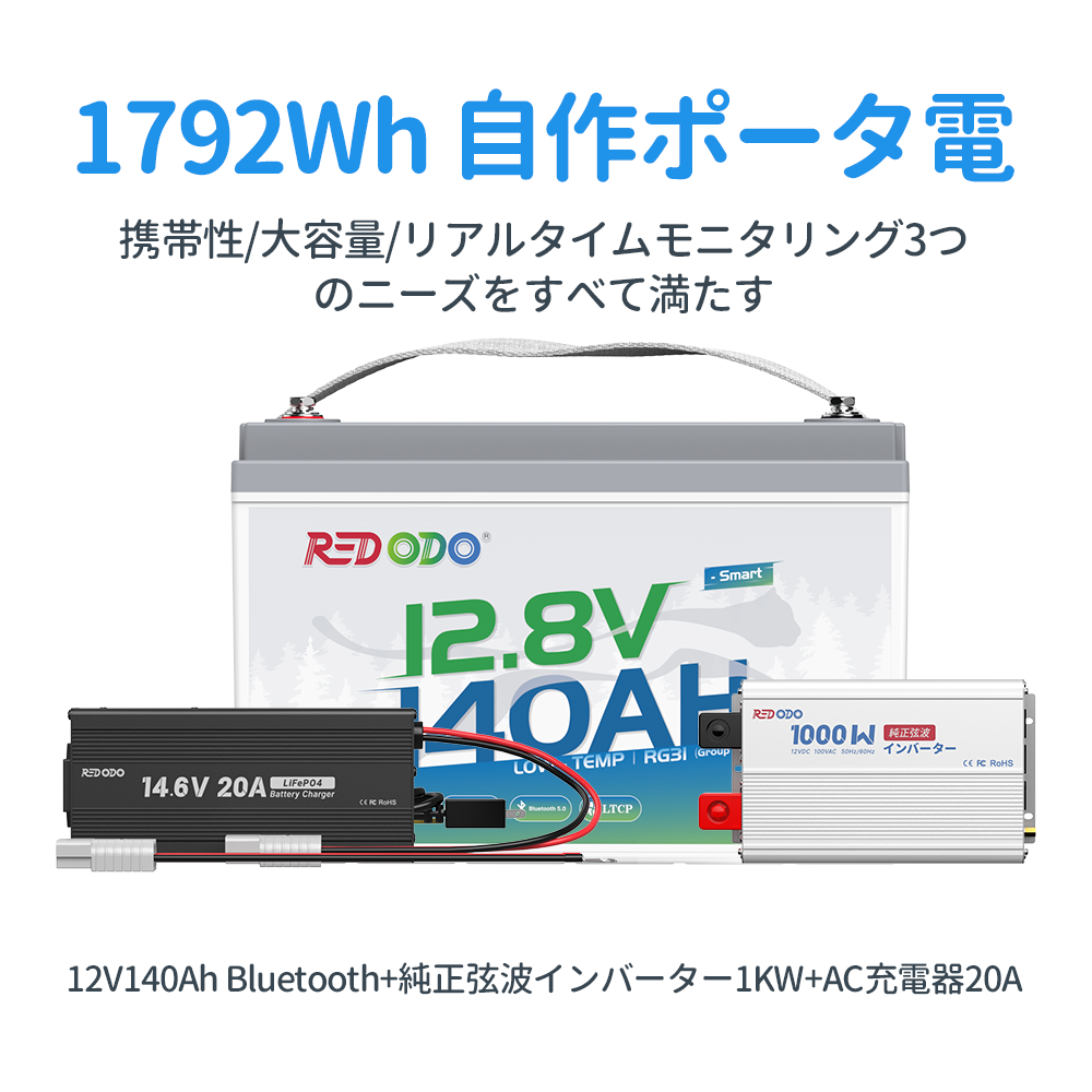 Redodo 1280Wh / 1792Wh 自作ポータ電