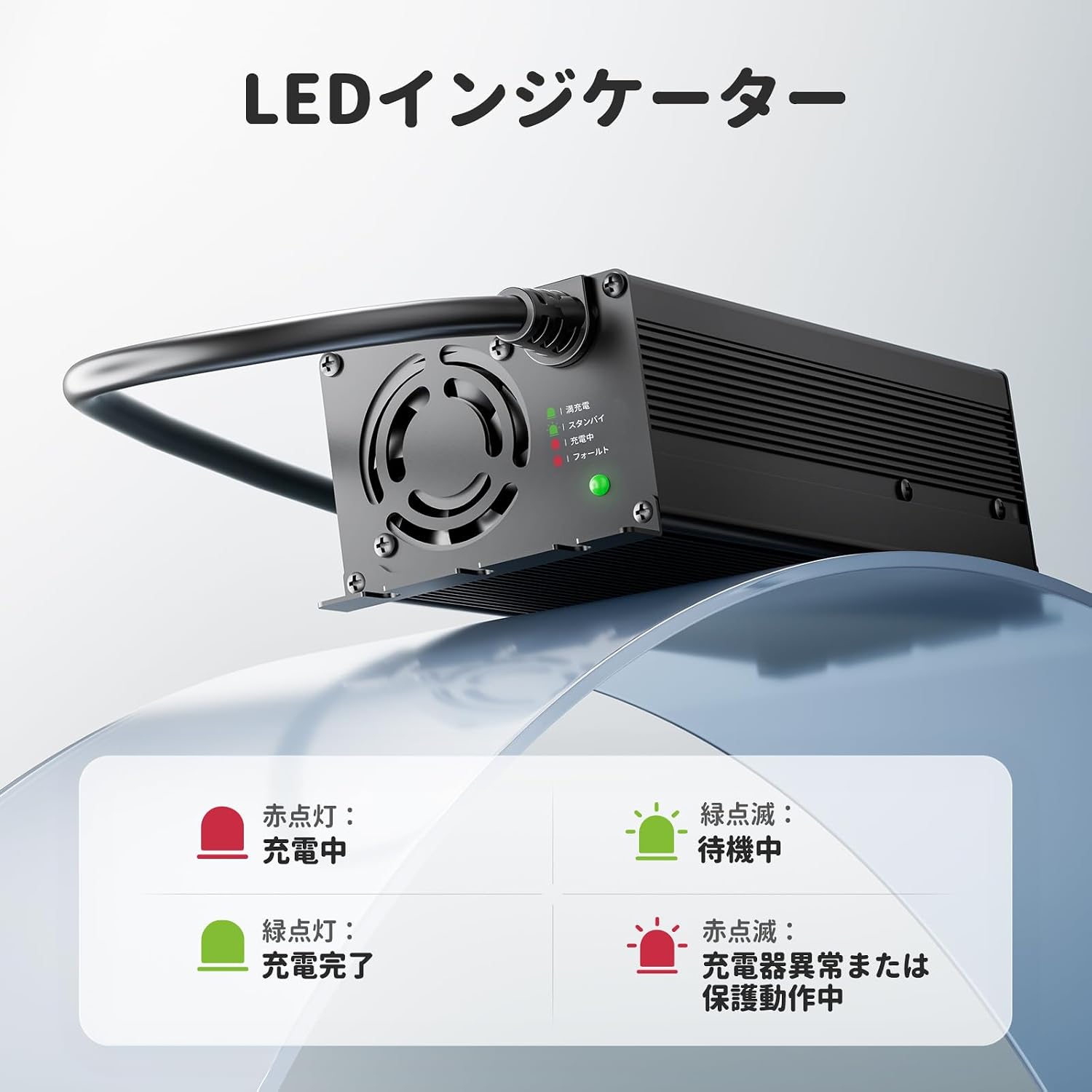 Redodo 24V 20A リン酸鉄リチウムバッテリー充電器
