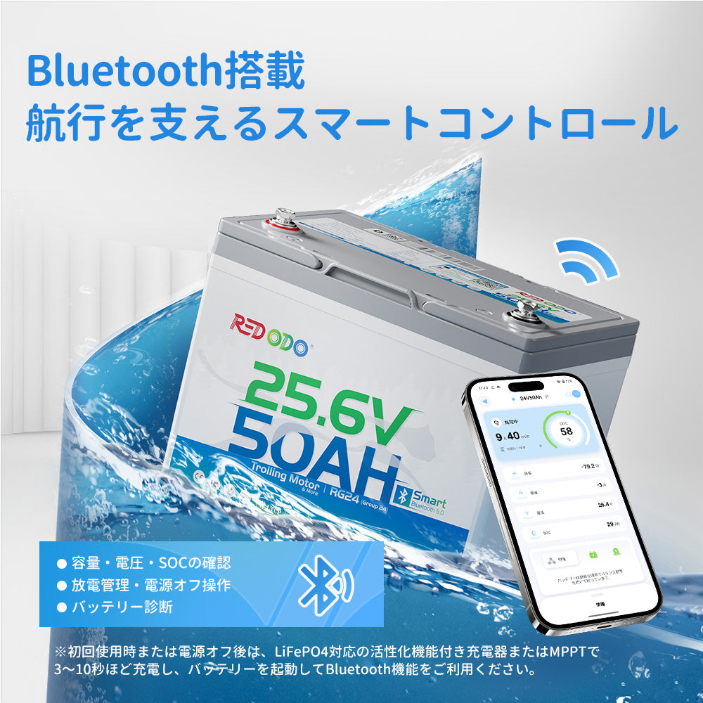 新発売限定特価」Redodo 24V 50Ah TM Smart リン酸鉄リチウムイオン