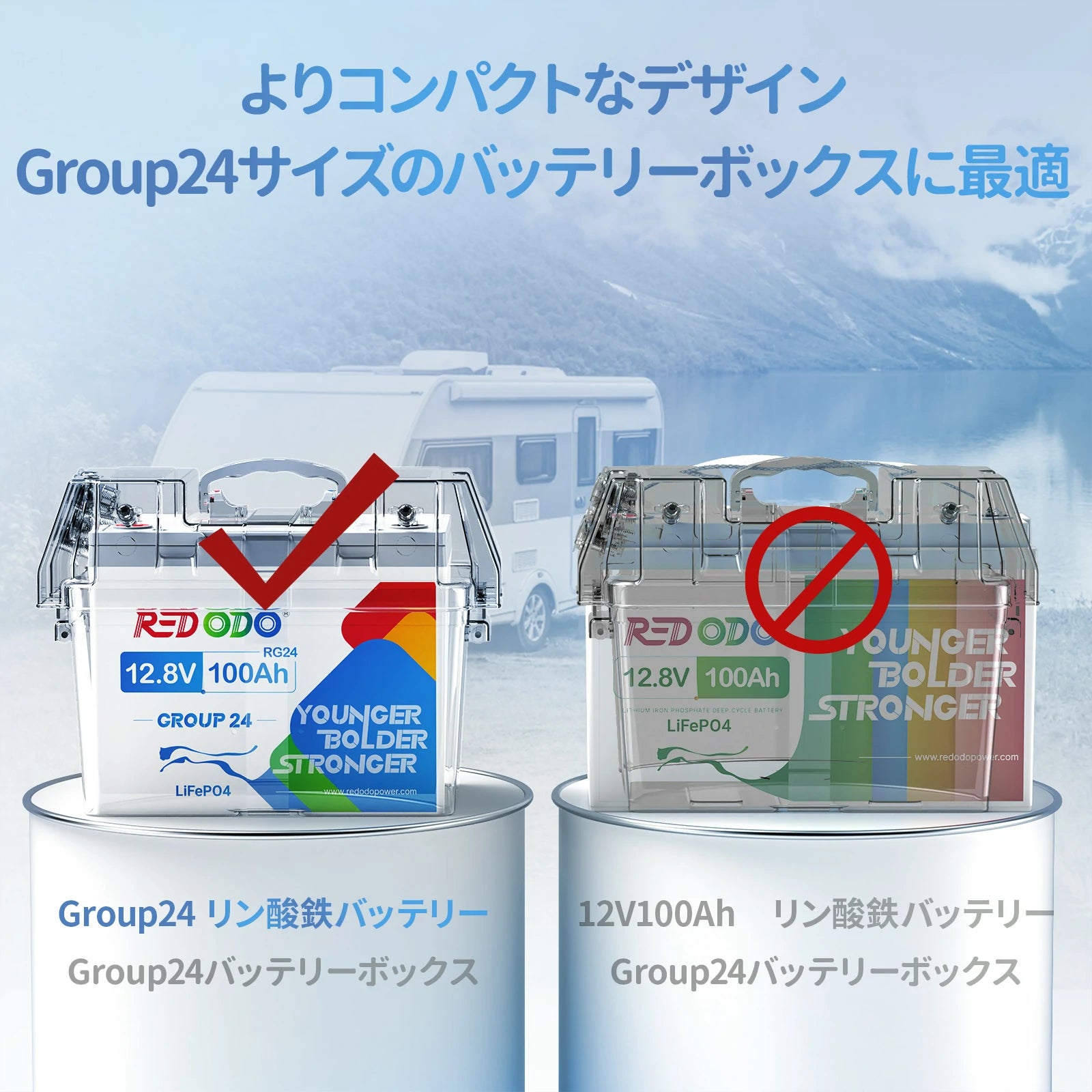 h*4様 リン酸鉄リチウムバッテリー　100AH 8個セット 楽天市場】LiTime 24V 100Ah リン酸鉄リチウムイオンバッテリー