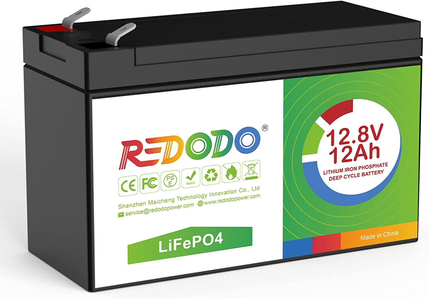 Redodo  12V 12Ah  リン酸鉄リチウムイオンバッテリー（PSE認証済み）